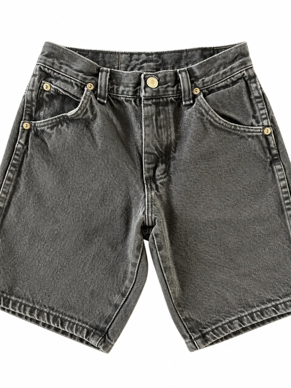 Vintage Wrangler Kids Size 8 Black Denim Shorts Made in USA